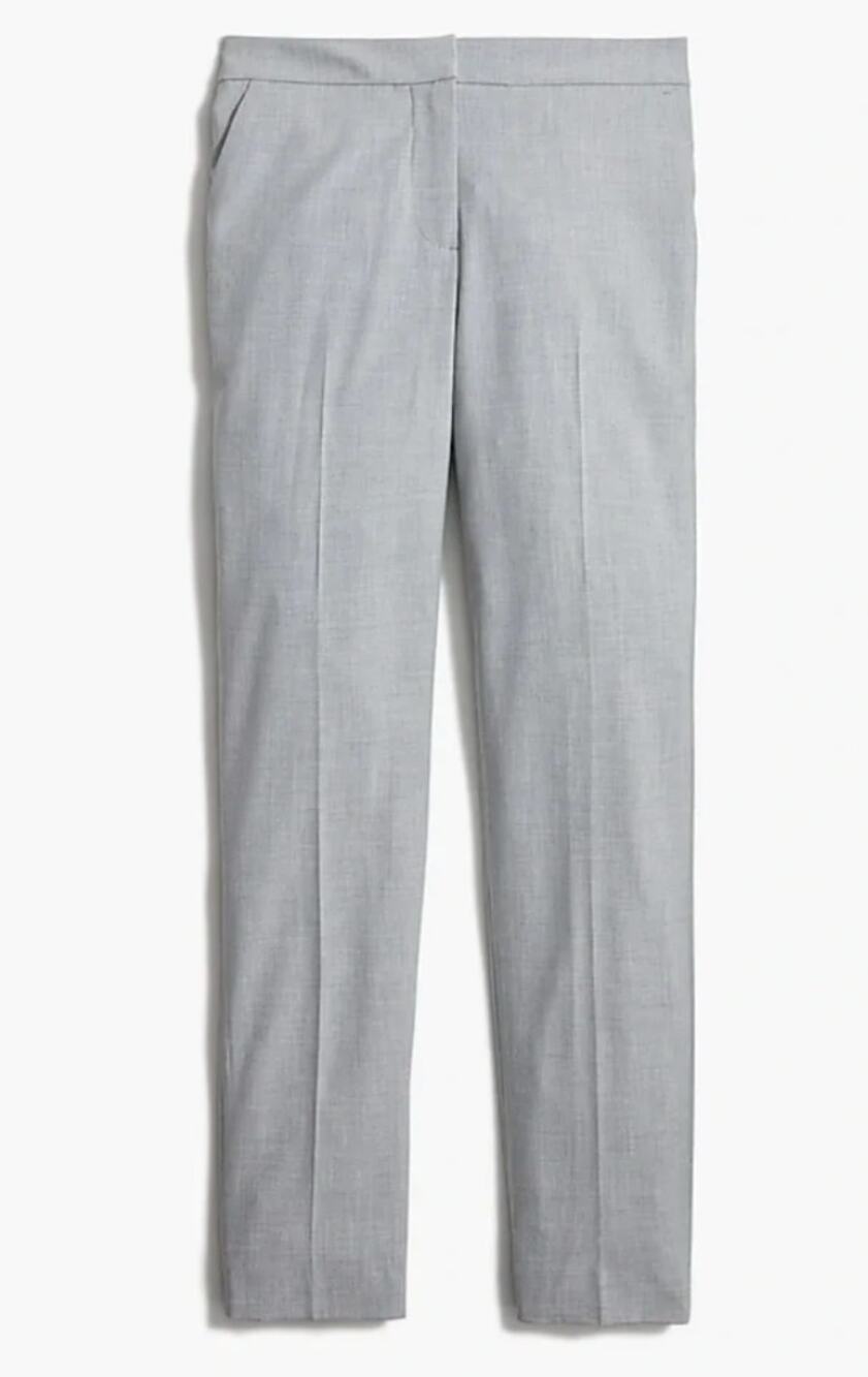 J. Crew Elastic-back Holland Pant Light Gray BF032 Size 16